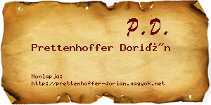 Prettenhoffer Dorián névjegykártya